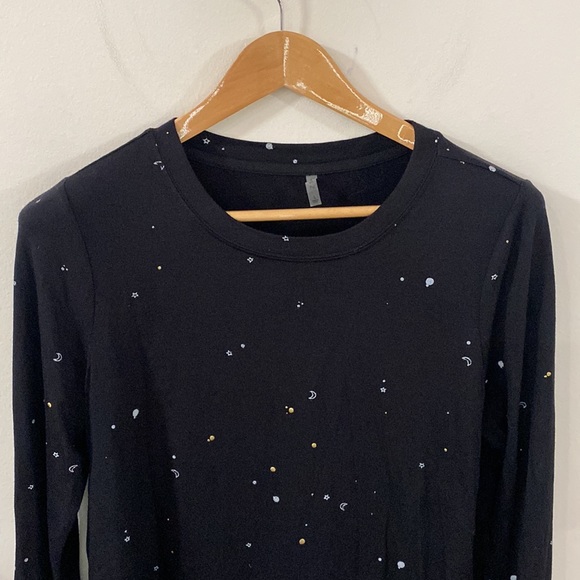 Z Supply scattered gold and silver celestial print Crewneck long sleeve size S - Picture 3 of 12